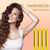 60 Pieces Hair Perm Pods Plastic Perming Rods Cold Wave Rods Curlers Hair Rollers with 1 Pieces Steel Pintail for Hairdressing Styling(Yellow, 0.7 cm/0.28 Inch)