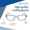 In Style Eyes Enda Middle - Italian Design Bifocal Magnification Reading Glasses - Wired Metal Frame, Non-Polarized Lens - Pewter - 1.5x