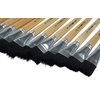 School Smart Black Bristle Long Handle Paint Brush, 3/4 Inch, Pack of 12