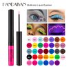 Rainbow Colorful Matte Liquid Eyeliner Neon Bright Colors Eyeliner Pencil Pigmented Waterproof Long Lasting No Fading Gel UV Glow Eye Liner Christmas Makeup Gift Kit for Wome (Liquid Eyeliner, Wine Red)
