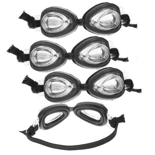 BRIGHTFUFU 4pcs Doll Mini Swimming Eyeglasses for Doll Tiny Swim Doll Dress up Toys Doll Costume Glasses Ken Eyeglasses Mini Doll Glasses An Fittings Plastic Pet Dog Miniature