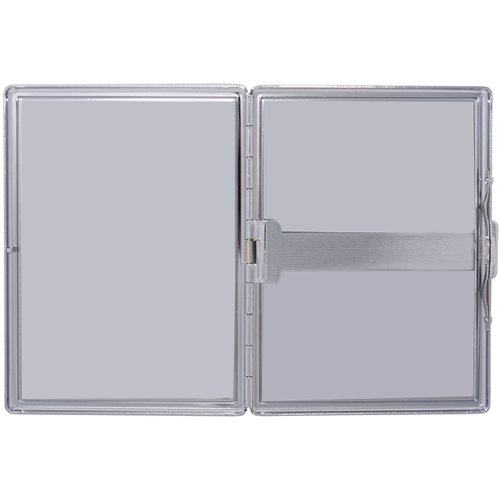 Black Crocodile Print Leather Compact (9 100s) Metallic Cigarette Case & Stash Box