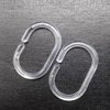 Resze 24 PCS Shower Curtain Rings,Plastic Clear Shower Curtain Hooks,C-Shaped Rings Hook Hanger Bathroom Shower Window Rod