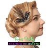 GENBREE Feather Hair Clip 1920s Flapper Headpiece Feather Headdress Party Cocktail Costume Hair Accessories for Women and Girls
