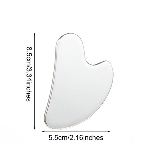 Lucklybestseller 304 Stainless Steel Gua Sha Facial Tool Skin Beauty Spa Skin Care Tool for Face Eyes Chin Neck Body Heart-Shaped Design Gift