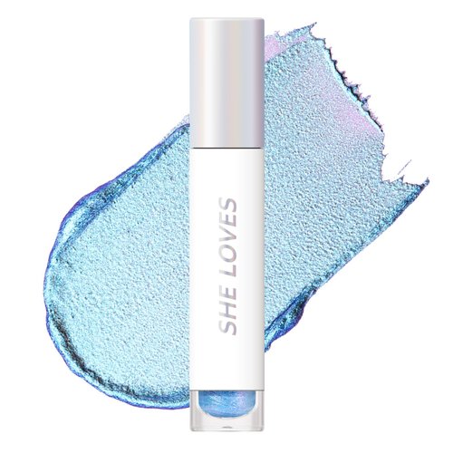 Easilydays 8 Colors Glitter Eyeshadow Liquid, Metallic Chameleon Eyeshadow Polarized Light Not Smudged Eye Shadow, Multi-Dimensional Finish For Bold Eye Looks Eye Makeup for Women and Girls Eye Brightening Flash Makeup (#04)