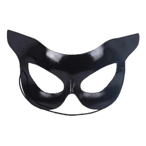 DDazzling Women's Cat Mask Half Face Costume Accessory Party Favors (Black)