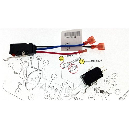 Micro Switch Kit 101979101 & 1014807 3 Terminal Micro Swith for Club Car 1999-UP Precedent Club Car DS Gas