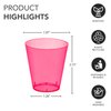 Party Essentials Hard Plastic 2-Ounce Shot Glasses, Neon Pink, 60 Count
