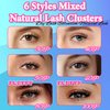 570PCS Himirell Eyelash Clusters - 30D+40D+50D+60D+80D+100D Wispy Individual Lashes, 8-16MM D Curl Lash Extension, Natural Lashes Clusters for Beginners DIY Cluster Eyelash Extensions