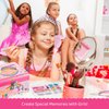 Kids Makeup Kit for Girls, Real Washable Cosmetic Set with Mirror, Jewelry Bracelet Making Kit for Kids Makeup Toy, Kids Makeup Sets for Girls 4 5 6 7 8 9 10 11 12 Years Old Kid (Pink)