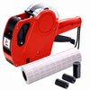 MX5500 Pricing Tag Gun with 5150 pcs White Label Gun Stickers & 3 Extra Inker Rollers, Pricing Label Gun, 8 Digits Retail Pricing Gun and Labels for Grocery Store, Food (Red)