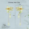 SHIYANG 1 Pair of handmade windbells hair clips, floral hair clips, Hanfu decorative hair clips, Chinese hair accessories,floral hair accessories,flower hair clips for women.(SYFJ07)