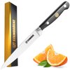Gioventù Utility Knife 5 inch - Kitchen Utility Knife Forged from German Stainless Steel 5Cr15Mov(HRC58), Full Tang, Razor Sharp Paring Knife with Ergonomic Handle for Home, Kitchen&Restaurant