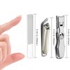 Nail Clippers with Catcher,an Anti Splash Nail Clipper and a Slanted Nail Clipper Set,Mess Free Fingernail Clipper Toenail Clippers for Thick Nails for Seniors Men Women Adult