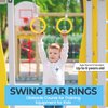 SereneLifeHome 2 Clamping Hoops Gymnastic Bar - Monkey Ring Outdoor Backyard Ninja Line Accessories Set, Durable Ninja Rings, Gymnastic Rings, Ring Bell, Equipment for Kids - ACCSLGYMBAR20