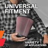K&N Universal Clamp-On Air Intake Filter: High Performance, Premium Washable, Replacement Filter: Flange Diameter: 4.5 In, Filter Height: 6 In, Flange L: 0.625 In, Shape: Round Tapered, RU-4740, Black