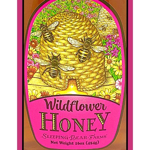 Wildflower Honey 16 oz. Bottle Unpasteurized Unblended No Additives Pure Honey