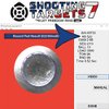 1/2 Rifle AR500 Gong Shooting Targets, Durable Steel Targets for Shooting, Perfect Range Shooting Targets for 5.56 Rifle Practice, Zinc Plated Laser Cut USA Steel Withstands Bullet Strik