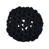 Women Black Bowknot Snood Net Barrette with Rhinestone Elastic Hair Bun Cover Hair Clip Hairnet Lace Bow Headdress for Bank Clerk Nurse Air Hostess