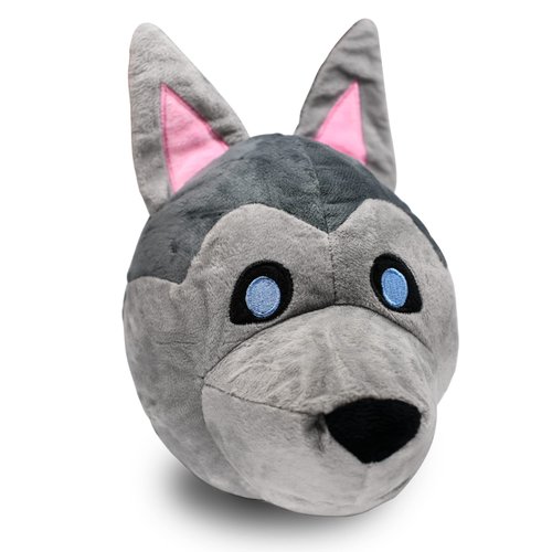 MYBALLDOG 2 in 1 Dog Puzzle Toys Stuffed Plush Puppy Toys, Crinkle & Squeak Dog Toy Ball for Dog Anxiety Relief, Big Dog Toys for Mild Chewers 3.5" Ball, Puppy Chew Toys (Husky)