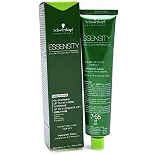 Schwarzkopf Professional Essensity Permanent Hair Color, 7-55, Medium Extra Gold Blonde, 2.1 Ounce