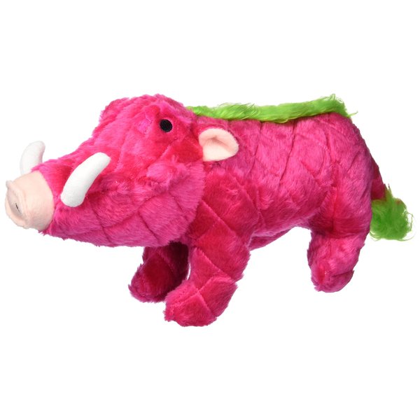 MIGHTY- Safari Pink Warthog- Squeaker-Multiple Layers. Made Durable, Strong & Tough. Interactive Play Dog Toy (Tug, Toss & Fetch). Machine Washable & Floats