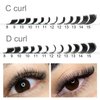 COZBIRD 3d W Lash Extensions W shape Eyelashes Premade Fans Volume Faux Mink Matte Black Fluffy yy Lash 12 Rows (0.07mm C curl 8mm)