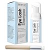 ESTETIST Eyelash Extension Shampoo & Brush - Gentle Aftercare Foaming Lash Cleanser Kit & Makeup Remover - For Home & Salon Use