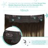 YoungSee Wire Hair Extensions Brown Balayage Wire Human Hair Extensions Adjustable Fish Line Real Human Hair Extensions Balayage Chocolate Brown Mix Caramel Blonde Balayage Hair Piece 18Inch 80G