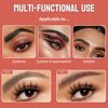 Microblading Eyebrow Pen,Magical 2-in-1 Eyebrow Pen and Sealing Brow Gel, 4-Fork-Tip Eyebrow Pencil,Waterproof Eyebrow Pencil,Long-Lasting Eyebrow Brush Eyebrow Pencil for Natural Looking(Light Brown)