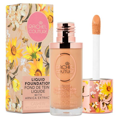 Rachel Couture Lightweight Liquid Foundation with Buildable Coverage &amp; Matte Finish | Vegan &amp; Cru...