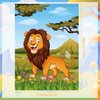 PLULON Pin The Tail on The Lion Party Game Kids Lion Games Poster for for Lion Party Favors Boys Birthday Party Supplies Party Decorations
