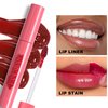 BEUKING Peel Off Lip Tint, Wipe-On Colour Liquid Lipsticks, Tattoo Lip Glaze, Matte High Pigment Long Wear Waterproof Lip Contour Stain Non Smudge Transfer Proof Tear-off Lip Gross (#06, 0.12 floz)