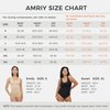 AMRIY Shapewear Bodysuit for Women Tummy Control Body Shaper Plus Size Seamless Full Body Black,L