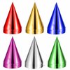 HANYMWANZW 60 Pack Birthday Party Hats for Kids Adults Pets, Metallic Foil Cone Paper Hats for Birthday, Baby Shower, Anniversary, Housewarming Party, Multicolor