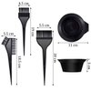 Hair Dye Coloring Kit Bowl and Brushs Hair Dyeing DIY Hairdressing Tool for Salon and Home