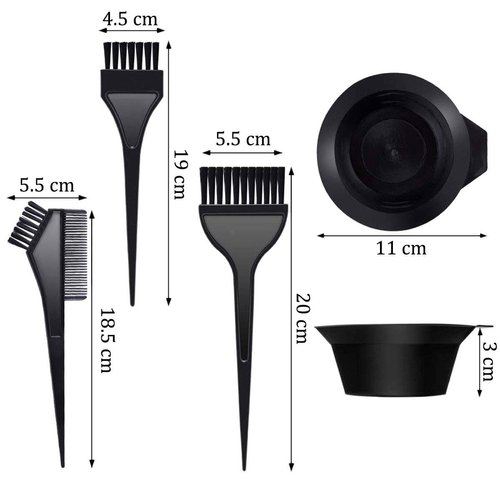 Hair Dye Coloring Kit Bowl and Brushs Hair Dyeing DIY Hairdressing Tool for Salon and Home