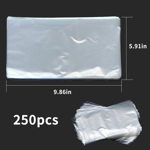 ZHOOGE 250pcs Tattoo Wash Bottle Bags 9.86 in X 5.91 in White Transparent Odorless Disposable Squeeze Wash Bottle Bags for Tattoo Bottles Tattoo Supplies Tattoo Kits