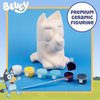 Bluey Paint Your Own Figurine, Fun Paintable Ceramic Bluey Figurine, Includes 6 Acrylic Paints, Paintbrush, Bluey Toys, Bluey Birthday Decorations, Bluey Party Favors, Kids Activities, Bluey Figures