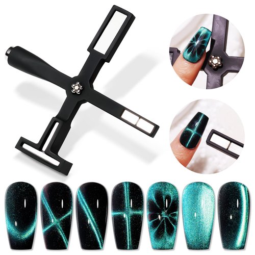 SUPWEE 5 in 1 Nail Magnet Tool for Cat Eye Gel Nail Polish Multi-Function Magnetic Stick for Nail...