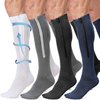 4 Pairs Men Zipper Compression Socks,Colorful 20-31mmhg Compression Stockings with Zipper for Men Women Swelling,Edema,Travel,Sports,Nursing