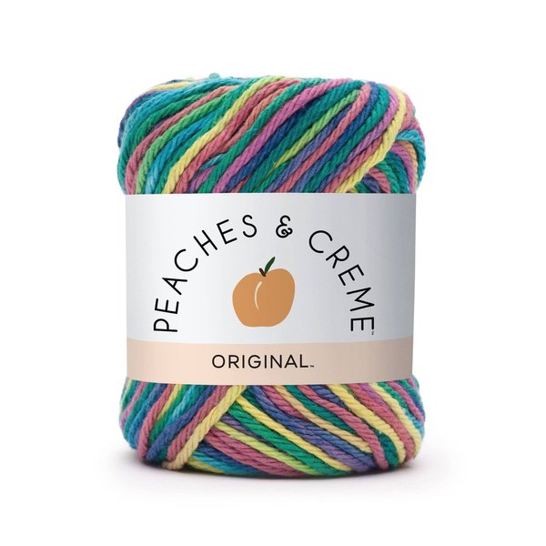 Peaches & Creme (Cream) Cotton Yarn 2 oz. (Psychedelic)