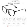 Kursan Non Prescription Clear Lens Fake Glasses for Women Men Retro Round Metal Frame Eyeglasses (Bright Black)