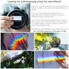 QFkris 4pcs Clear Triangular Prism for Photo Rainbow Lights Crystal Optical Prisms Glass Physics Teaching Refracted Light Spectrum Students Presents Gift,50mm/2inch