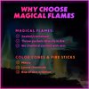 Magical Flames Fire Color Changing Packets for Campfires, Fire Pit, Outdoor Fireplaces - Camping Essentials for Kids & Adults - 25 Pack
