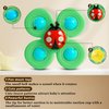 TGXLAK 3PCS Suction Cup Spinner Toys for Babies, Fidget Spinners Sensory Bath Toys 6 12 18 Months, Airplane Car Travel Essential 1-3 Year Old Boy Girl Birthday Gift for Baby