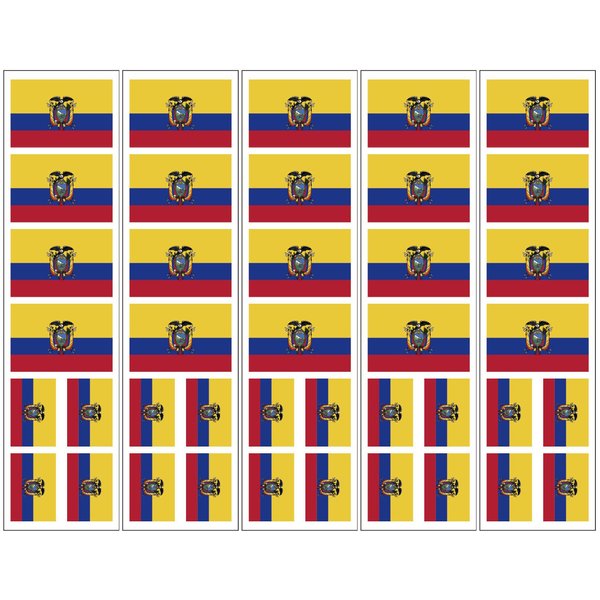 40 Tattoos: Ecuador Flag, Ecuadorian Party Favors