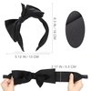 WantGor Bow Headbands for Women, Big Bowknot Hair Hoop Women Knotted Wide Turban Headbands Hair Band Bows Hair Accessories (Black)