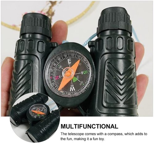 10PCS Monocular Telescope with Compass Pirate Role Play Camping Toy Compact Binoculars Kids Telescope Education Toys Camping Birthday Pirate Party Favors